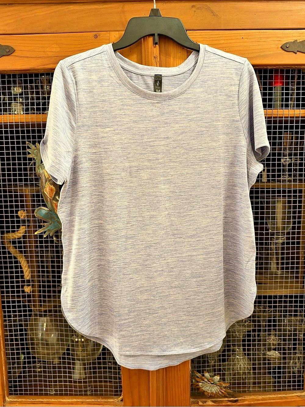 Skechers Light Blue Short Sleeve Top Size Medium